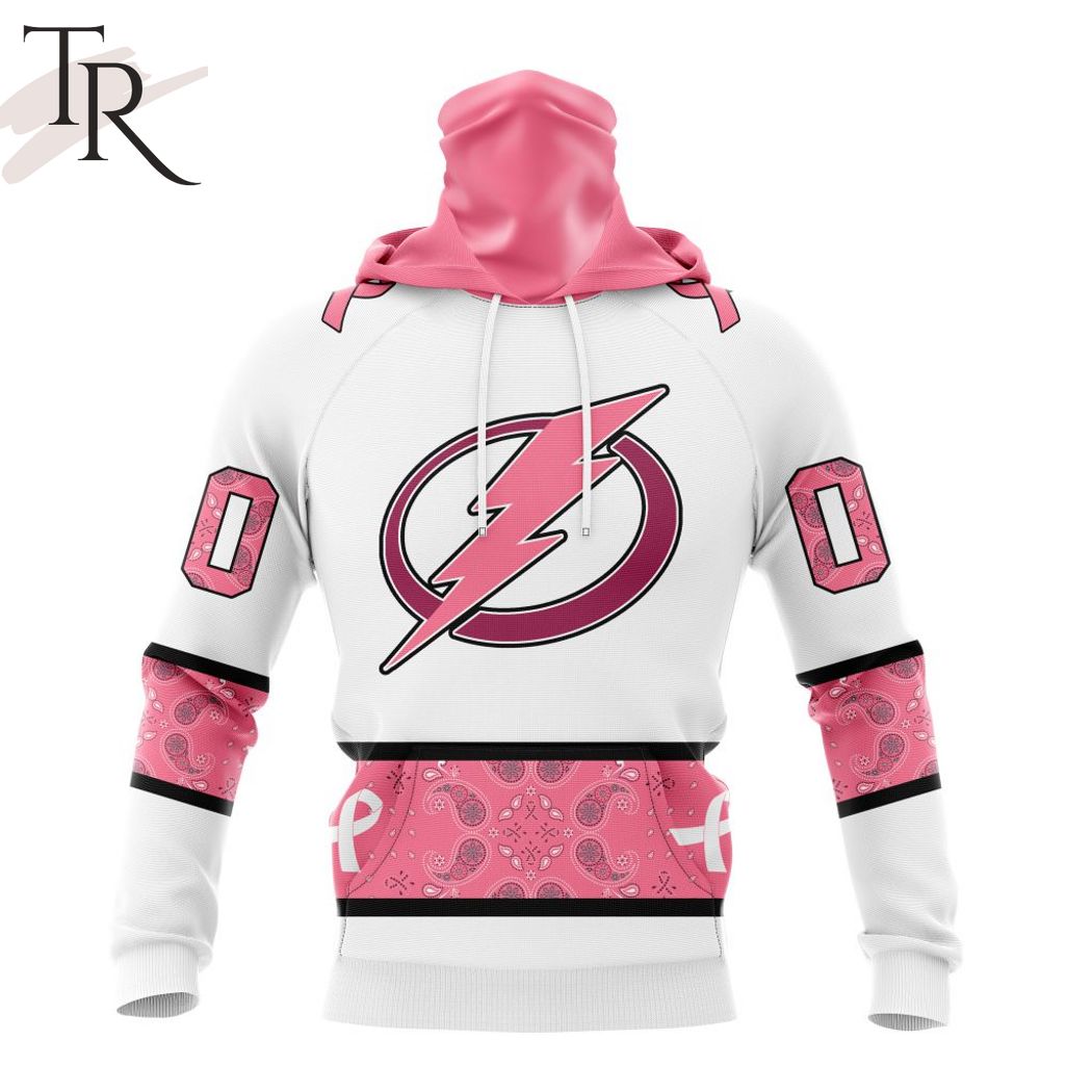New 2025 NEW] Personalized NHL Tampa Bay Lightning In Classic Style With Paisley! IN OCTOBER WE WEAR PINK BREAST CANCER Custom Hoodie - Image 4